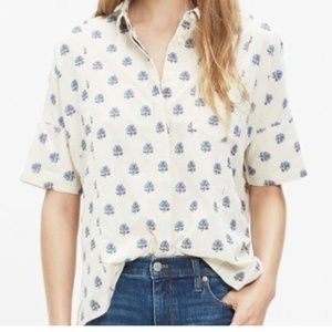 Madewell Cream Courier Shirt - Oversized w/buttons
